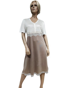 ALBA CAMICIA DA NOTTE DONNA SERAFINO MEZZA MANICA IN...