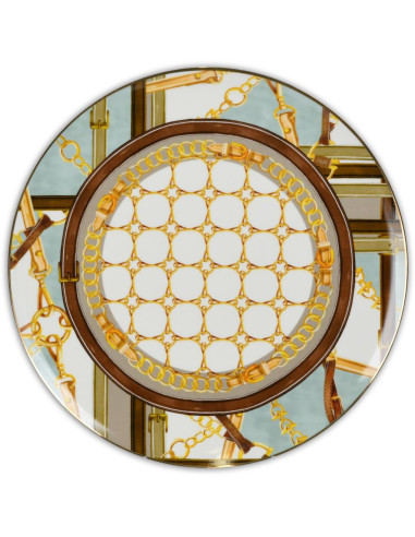 BACI MILANO PIATTO TORTA 31 CM - HORSES