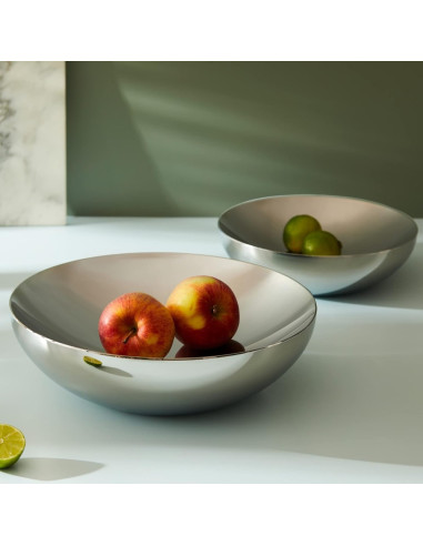 ALESSI CENTROTAVOLA Ø 32 CM IN ACCIAIO INOX -...