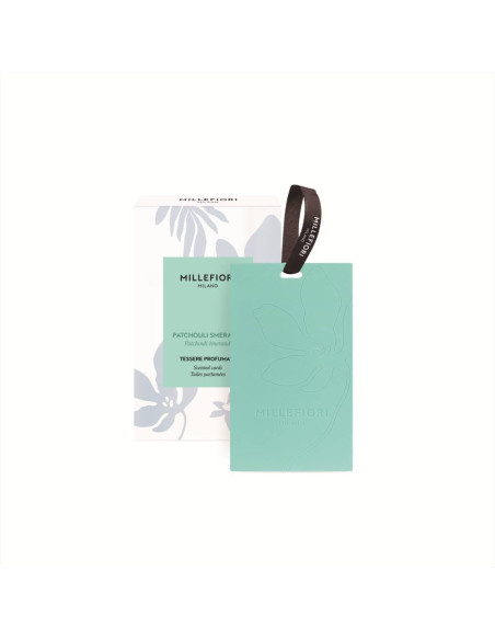 MILLEFIORI SET 3 TESSERE PROFUMATE PER INTERNI - PATCHOULI SMERALDO