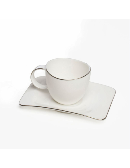 ANDREA FONTEBASSO SERVIZIO PIATTI 55 PEZZI - EGO ARCH FILO PLATINO