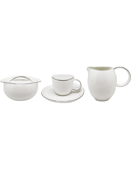 ANDREA FONTEBASSO SERVIZIO PIATTI 55 PEZZI - EGO LEAF PLATINO