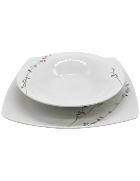 ANDREA FONTEBASSO SERVIZIO PIATTI 55 PEZZI - ENERGY FLORAL