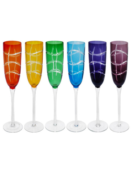 ANDREA FONTEBASSO SET 6 CALICI FLUTE 20 CL - ETOILE