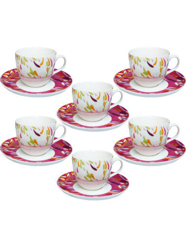 ANDREA FONTEBASSO SET 6 TAZZE THE CON PIATTINO...