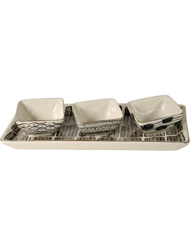 ANDREA FONTEBASSO SET ANTIPASTIERA 3 CIOTOLE SU...