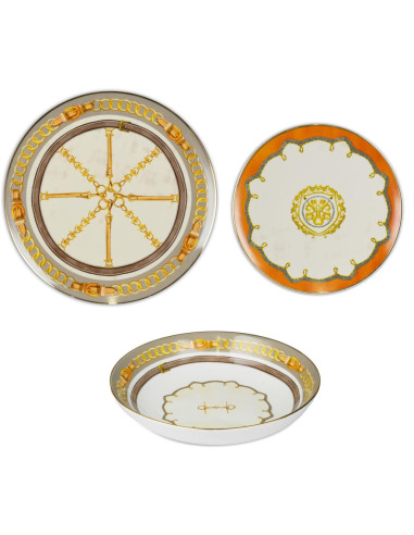 BACI MILANO SERVIZIO DI PIATTI 18 PEZZI - HORSES