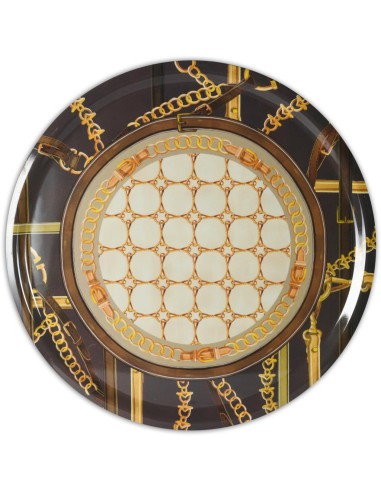 BACI MILANO VASSOIO ROTONDO 40 CM - HORSES