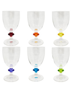 BOHEMIA SET 6 CALICI ACQUA 24 CL IN CRISTALLO - ROSY