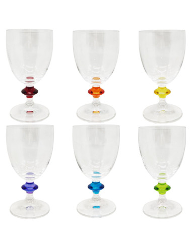 BOHEMIA SET 6 CALICI ACQUA 24 CL IN CRISTALLO -...