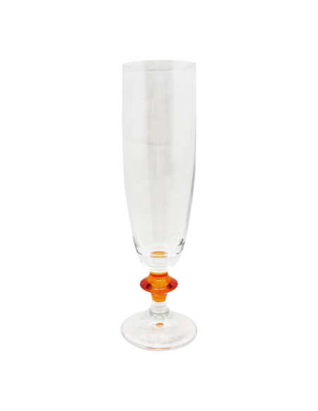 BOHEMIA SET 6 CALICI FLUT 21 CL IN CRISTALLO - ROSY