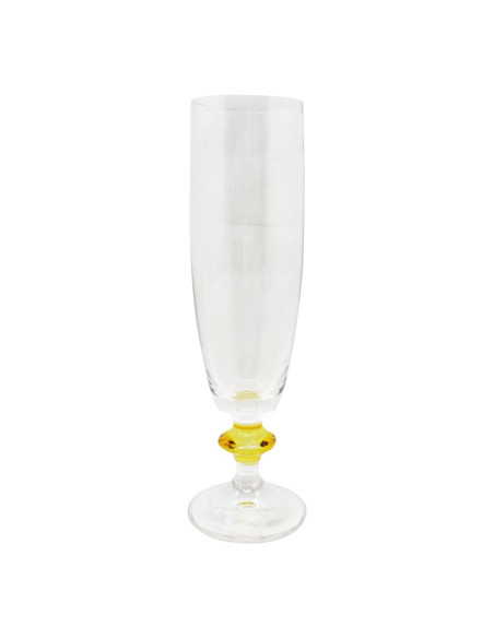 BOHEMIA SET 6 CALICI FLUT 21 CL IN CRISTALLO - ROSY