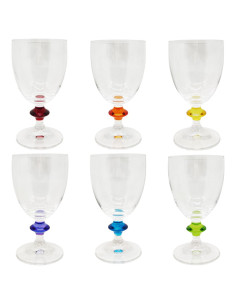 BOHEMIA SET 6 CALICI VINO 20 CL IN CRISTALLO - ROSY