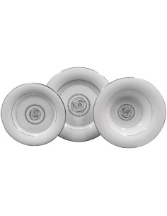 DANKOTUWA SERVIZIO PIATTI ELEGANTE 107 PEZZI - LUCE PLATINO