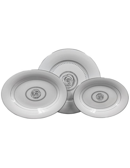 DANKOTUWA SERVIZIO PIATTI ELEGANTE 107 PEZZI - LUCE PLATINO