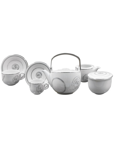 DANKOTUWA SERVIZIO PIATTI ELEGANTE 107 PEZZI - LUCE PLATINO