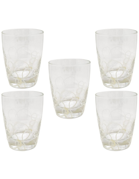 DIESSETTI SET 5 BICCHIERI ACQUA 30 CL - BUBBLE