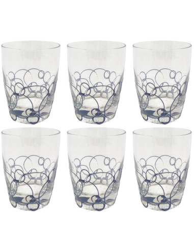 DIESSETTI SET 6 BICCHIERI ACQUA 30 CL - BUBBLE
