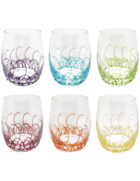 DIESSETTI SET 6 BICCHIERI ACQUA 34 CL - KORAL