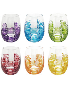 DIESSETTI SET 6 BICCHIERI VINO 25 CL - GEOMETRIC