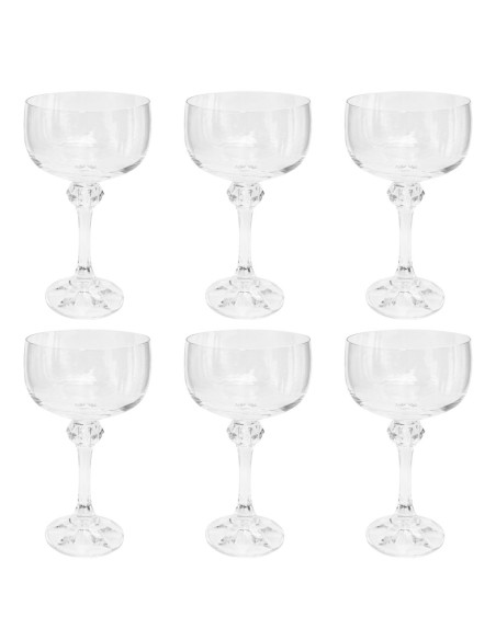 DIESSETTI SET 6 CALICI CHAMPAGNE IN VETRO 20 CL - JULIA