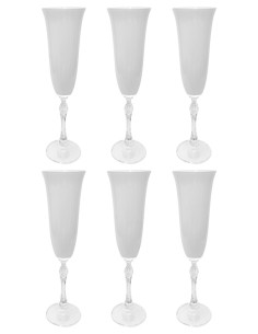 DIESSETTI SET 6 CALICI FLUT IN CRISTALLO 190 ML - VANESSA
