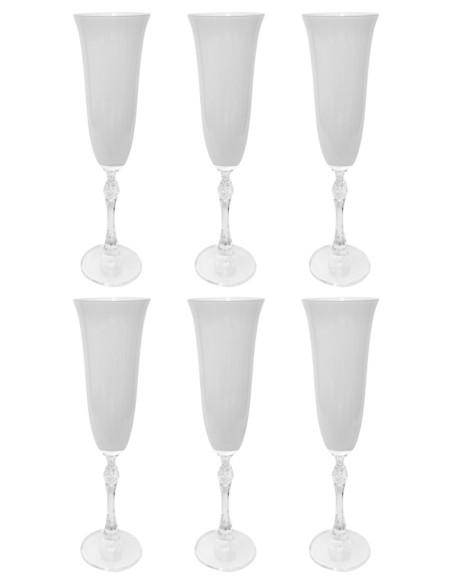 DIESSETTI SET 6 CALICI FLUT IN CRISTALLO 190 ML - VANESSA