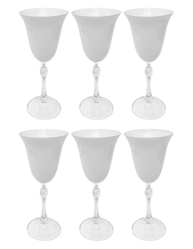 DIESSETTI SET 6 CALICI VINO IN CRISTALLO 240 ML...