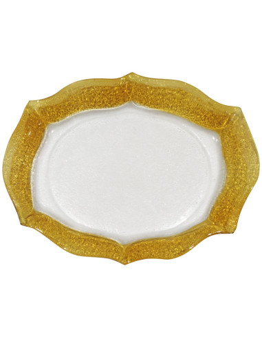 DIESSETTI VASSOIO OVALE 30 X 20 CM IN VETRO -...