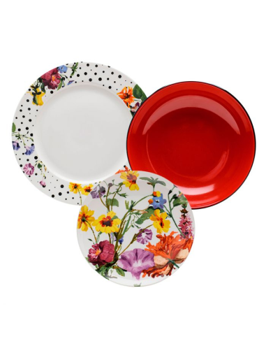 EVVIVA SERVIZIO PIATTI 18 PEZZI - FLOR