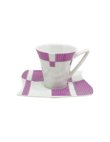 EVVIVA SET 6 TAZZE CAFFE CON PIATTINO 100 ML -...
