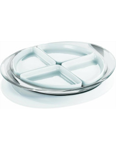 GUZZINI ANTIPASTIERA OVALE 4 SCOMPARTI 39X38 - FEELING
