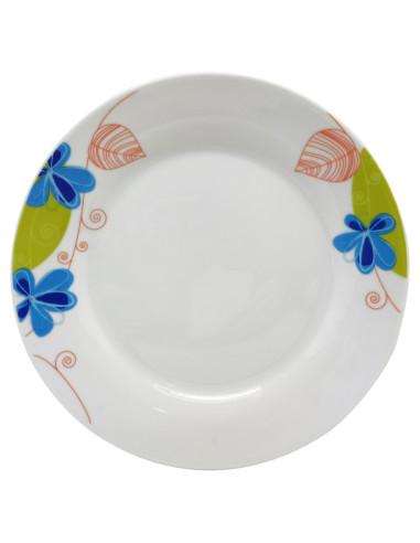 HOME SET 6 PIATTI PIANI Ø23 CM IN PORCELLANA