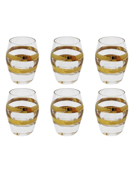 INFINITY SET 6 BICCHIERI LIQUORE 7 CL - VINTAGE GOLD