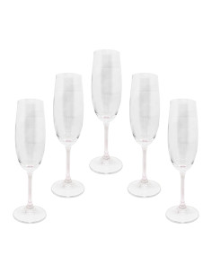 IVAT SET 5 CALICI FLUTE 23 CL IN VETRO - BYBLOS