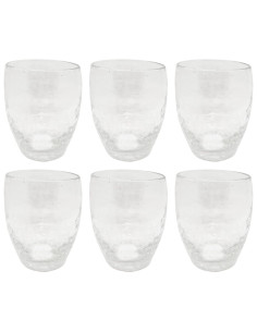 IVAT SET 6 BICCHIERI ACQUA 36 CL IN VETRO - ICE ROSSO...