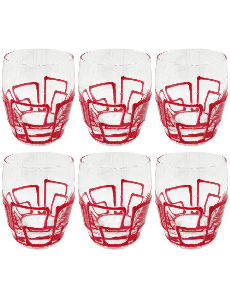 IVAT SET 6 BICCHIERI ACQUA IN VETRO 30 CL - MENU