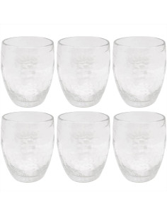 IVAT SET 6 BICCHIERI VINO 29 CL IN VETRO - ICE ROSSO...