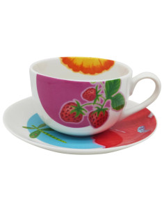 MONDI SET 4 TAZZE COLAZIONE CON PIATTINO 420 ML - KITSCH 2