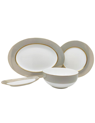 NARUMI SERVIZIO TAVOLA 57 PZ - MESH DIAMOND ORO