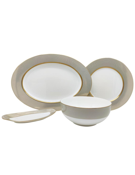 NARUMI SERVIZIO TAVOLA 57 PZ - MESH DIAMOND ORO