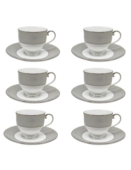 NARUMI SET 6 TAZZE THE - PLATINUM MESH DIAMOND