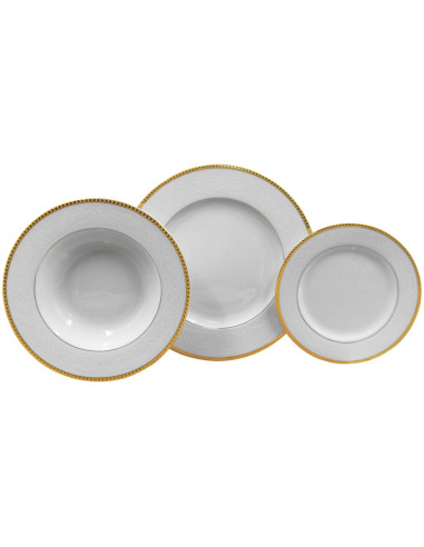 PIERRE CARDIN SERVIZIO PIATTI 56 PEZZI - DORY ORO