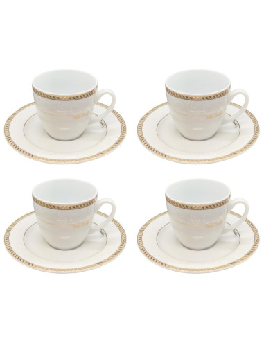 PIERRE CARDIN SET 4 TAZZE THE CON PIATTINO -...