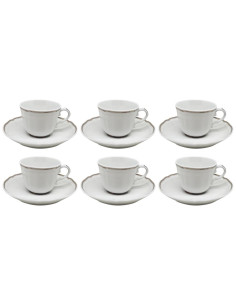 RICHARD GINORI SET 6 TAZZE DA CAFFÈ CON PIATTINO - ANTICO...
