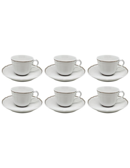 RICHARD GINORI SET 6 TAZZE DA CAFFÈ CON PIATTINO - ANTICO DOCCIA