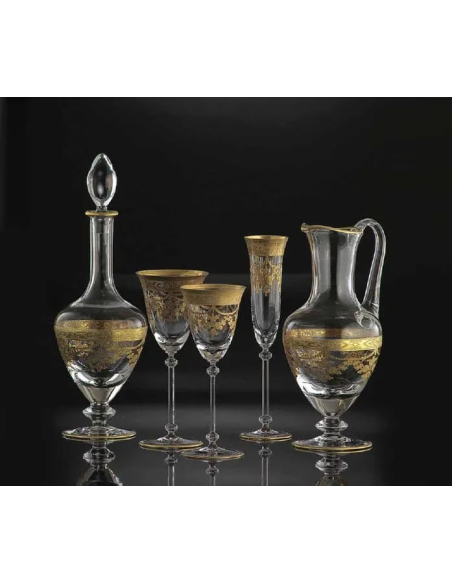 ROGASKA SERVIZIO DI CALICI IN CRISTALLO 38 PEZZI - SPRING ORO