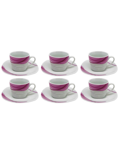 SHERWOOD SET 6 TAZZE CAFFÈ CON PIATTINO 90 ML