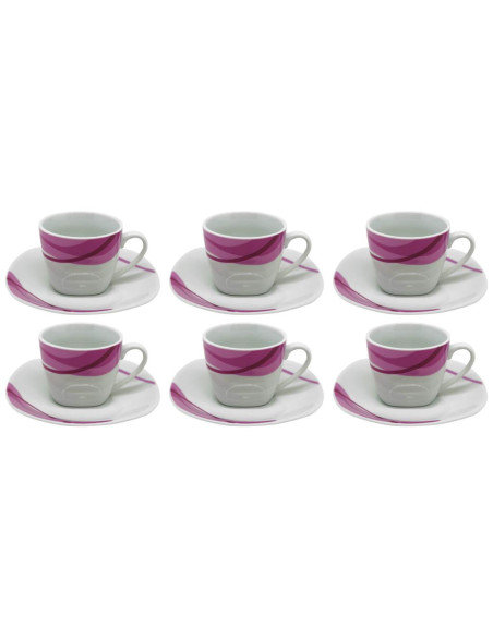 SHERWOOD SET 6 TAZZE CAFFÈ CON PIATTINO 90 ML