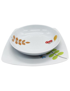 TENDENZE SERVIZIO PIATTI 24 PEZZI - ALBA FOGLIE 2